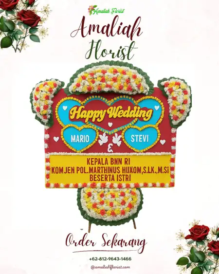 Papan Bunga Pernikahan Kalisat Kidul